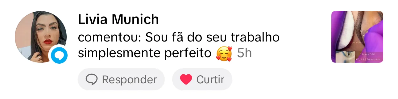 Comentário público elogiando o trabalho de Cleide
